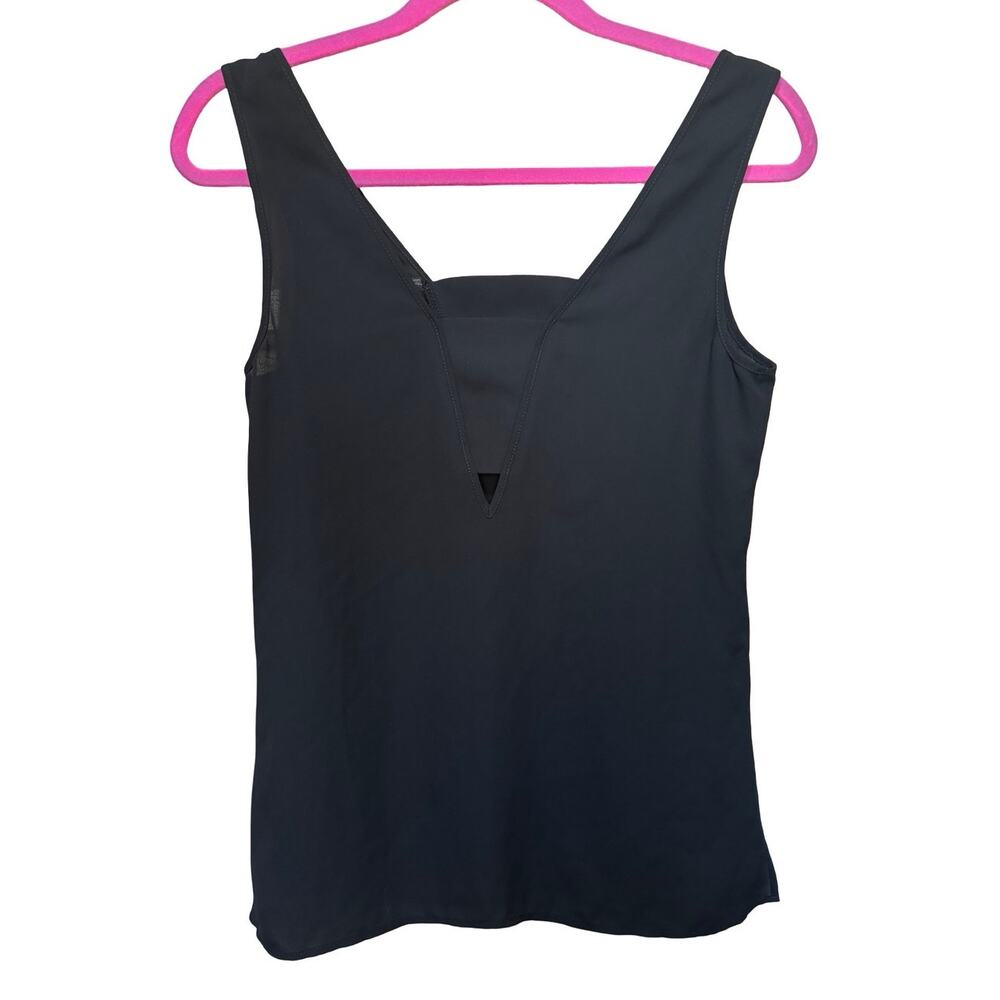 Express Black Sleeveless Blouse Triangle Cutout Detail XS